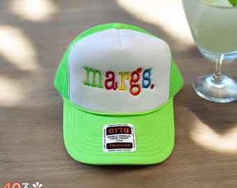 Margs Hat | Margarita Embroidered Dad Hat | Tequila Lover Cap | Girls Trip Hat | Taco Tuesday Vibes | Fun Summer Drink Hat