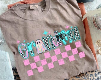 Pastel Ghost Grandma | DTF Transfer | Direct to film transfer | Ready to press | Halloween Transfer