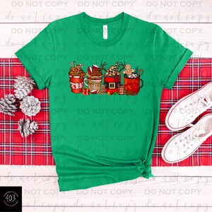 Christmas Coffee Cups | DTF Transfer | Direct to film transfer | Ready to press | Christmas Transfer