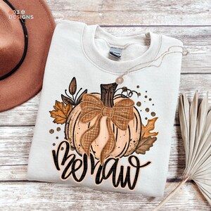 Fall Glitter Pumpkin Memaw | DTF Transfer | Direct to film transfer | Ready to press | Fall Personalized Transfer