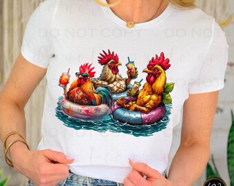 Tubing Chickens | DTF Transfer | Direct to film transfer | Ready to press | Everyday Transfer