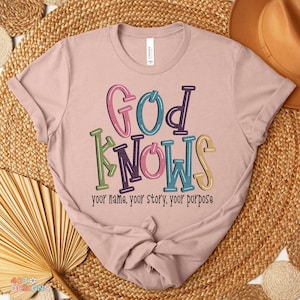 God Knows | DTF Transfer | Direct to film transfer | Ready to press | Faith Transfer