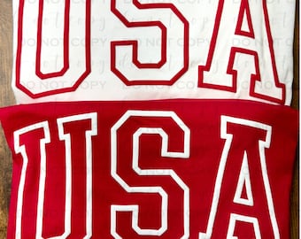 USA puff vinyl transfer  | 4th of July Transfer