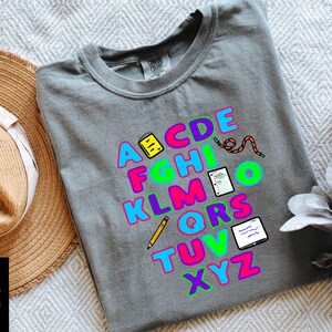 Teacher Alphabet | DTF Transfer | Direct to film transfer | Ready to press | Teacher Transfer