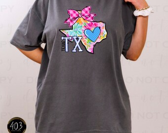 Texas Floral | DTF Transfer | Direct to film transfer | Ready to press | Doodle States Transfer