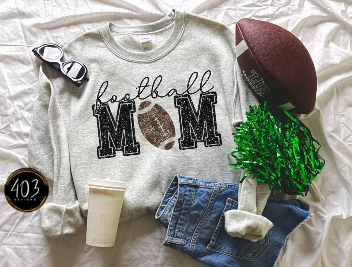 Football Mom Black | DTF Transfer | Direct to Film Transfer | Ready to ...