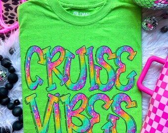 Cruise Vibes Glitter | DTF Transfer | Direct to film transfer | Ready to press | Summer Transfer