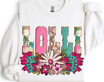 Western Floral Lolli | DTF Transfer | Direct to film transfer | Ready to press | Western Transfer