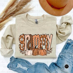 Fall Pumpkins Name- Grammy | DTF Transfer | Direct to film transfer | Ready to press | Fall Transfer