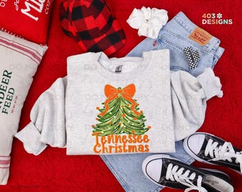 Tennessee Christmas Tree | DTF Transfer | Direct to film transfer | Ready to press | Christmas Transfer