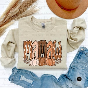 Fall Pumpkins Name- Mamaw | DTF Transfer | Direct to film transfer | Ready to press | Fall Transfer