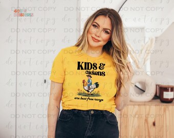 Kids & Chickens | DTF Transfer | Direct to film transfer | Ready to press | Western Transfer