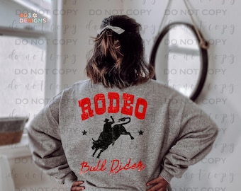 Rodeo Bull Rider | DTF Transfer | Direct to film transfer | Ready to press | Western Transfer