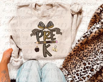 Gold Glitter PreK | DTF Transfer | Direct to film transfer | Ready to press | School Transfer