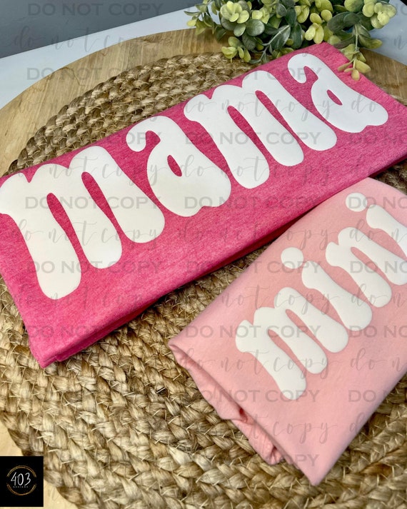 Mama & Mini Puff Screen Print Transfer