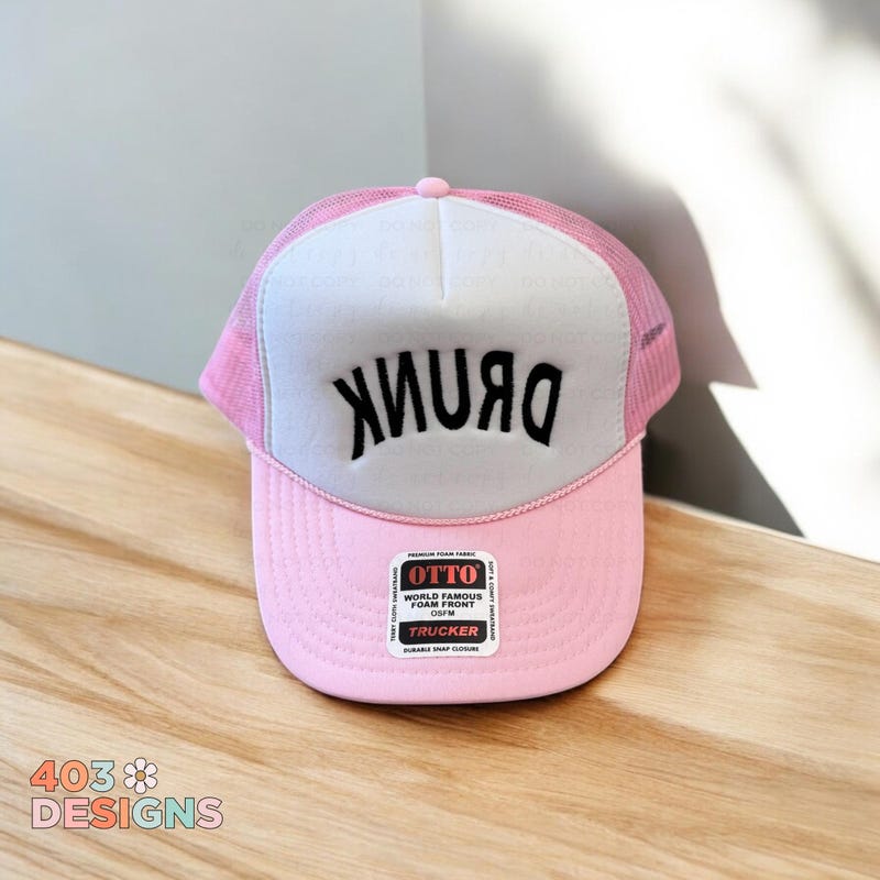 Backwards Text Hat - Etsy