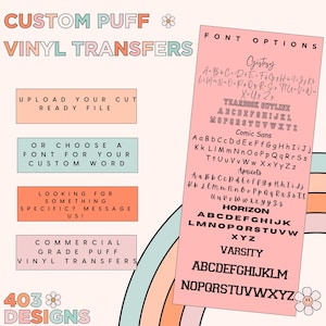 Custom Puff Vinyl Transfer