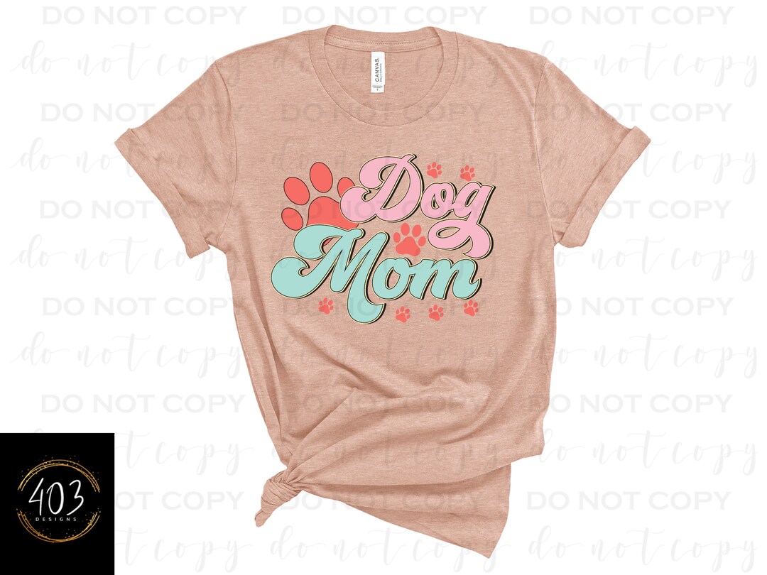 Retro Dog Mom | DTF Transfer | Direct to Film Transfer | Ready to Press ...