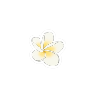 White Plumeria Decal
