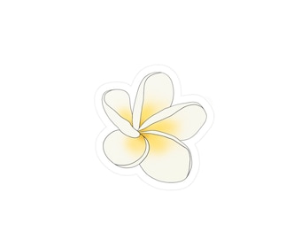 Adesivo bianco Plumeria