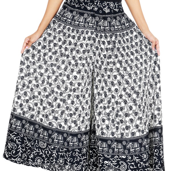 Pantalon de yoga style Blanc Palazzo Pantalon et Harem Pantalon type Boho Robe en Maxi Dress Pattern Artisanat Inde aussi Robes Africaines pour Femmes