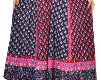 Bohemian Dress with Palazzo Pants India and Yoga Pants Harem Pants by Handmade India Print Dress by Jaipur Block Print Purple Flower Pants