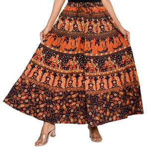 Palazzo Pants India is Boho Dress Yoga Pants type Harem Pants for Women is a Loose Pant in Cotton Fabric Elephant Peacock Flower BrownPrint Brown