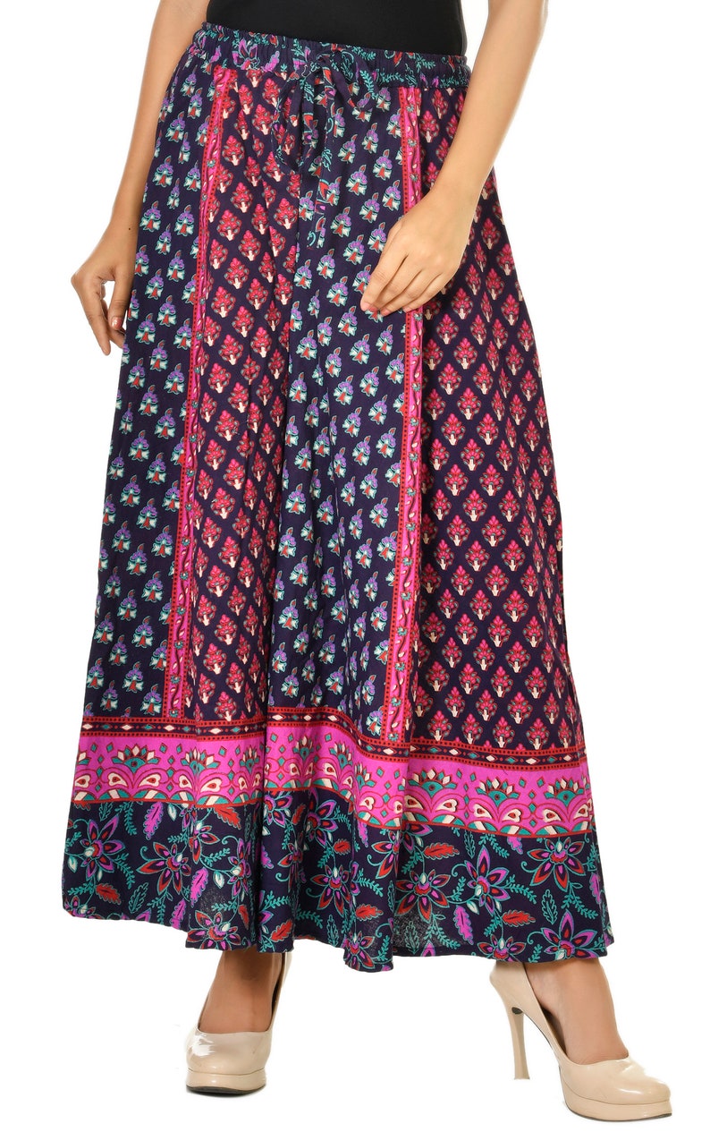 Bohemian Dress with Palazzo Pants India and Yoga Pants Harem Pants by Handmade India Print Dress by Jaipur Block Print Purple Flower Pants image 4