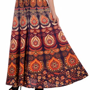 Yoga Pants styled Palazzo Pants and Harem Pants type Boho Dress truly Rajasthan Handicraft in Mandala Tapestry Print Flower Pants Brown Blue image 4