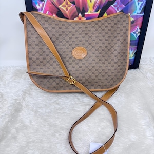 Bolso bandolera vintage de lona Gucci GG auténtico/Regalo para ella/Bolso vintage