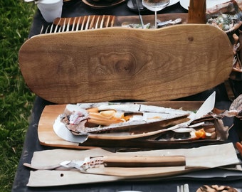 Handcrafted Walnut Tree Cutting, Serving, Presentation Boards