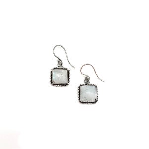 Kashi Semiprecious Small Stone Earrings - Moonstone