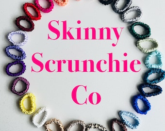 Baby Mulberry Silk Scrunchie: 1cm Micro Skinny Hair Tie