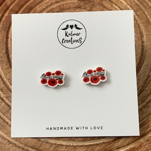 Mini Lest We Forget Floral Stud Earrings