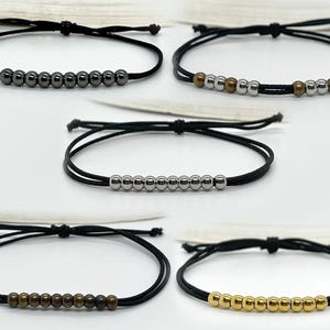 Beaded Counting Bracelet: Mindfulness Tracker, Golf Stroke Counter, Adjustable fit, Unisex