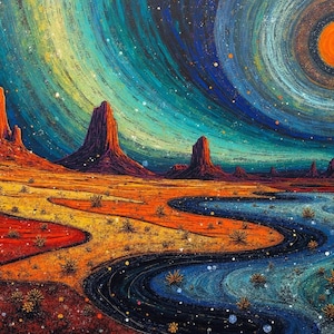 Albert Namatjira-Inspired Rare Digital Art Collection: 10 Unique Australian Landscape Files - JPG, PNG, SVG, Video, & More