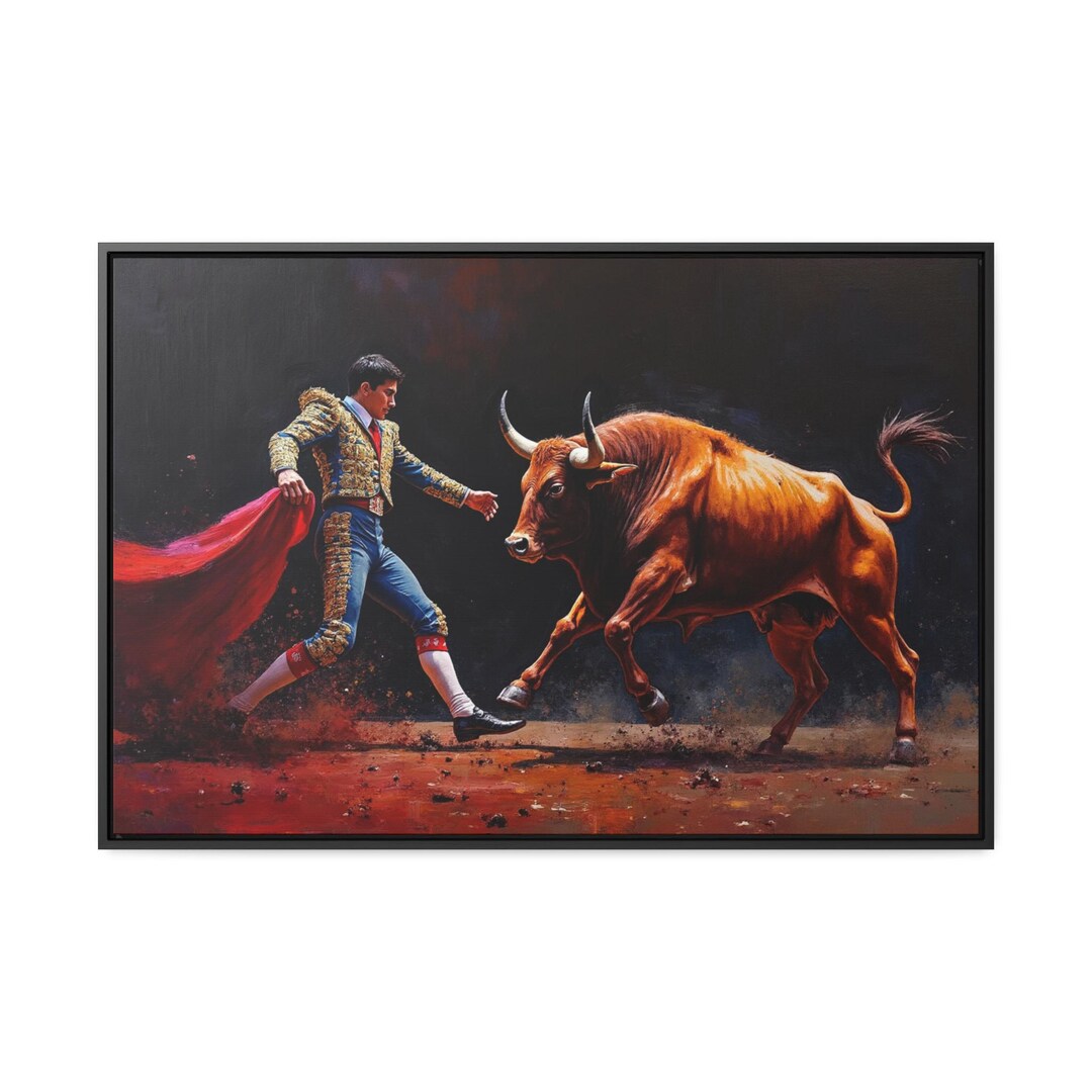 Expressionist Bullfighting Scene Gallery Canvas Wraps, Abstract ...