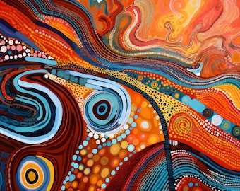 Billy Stockman Tjapaltjarri-Inspired Aboriginal Art | 38 Digital Paintings JpG PnG PdF SVG MP4 GIF PPTX | Commercial Use