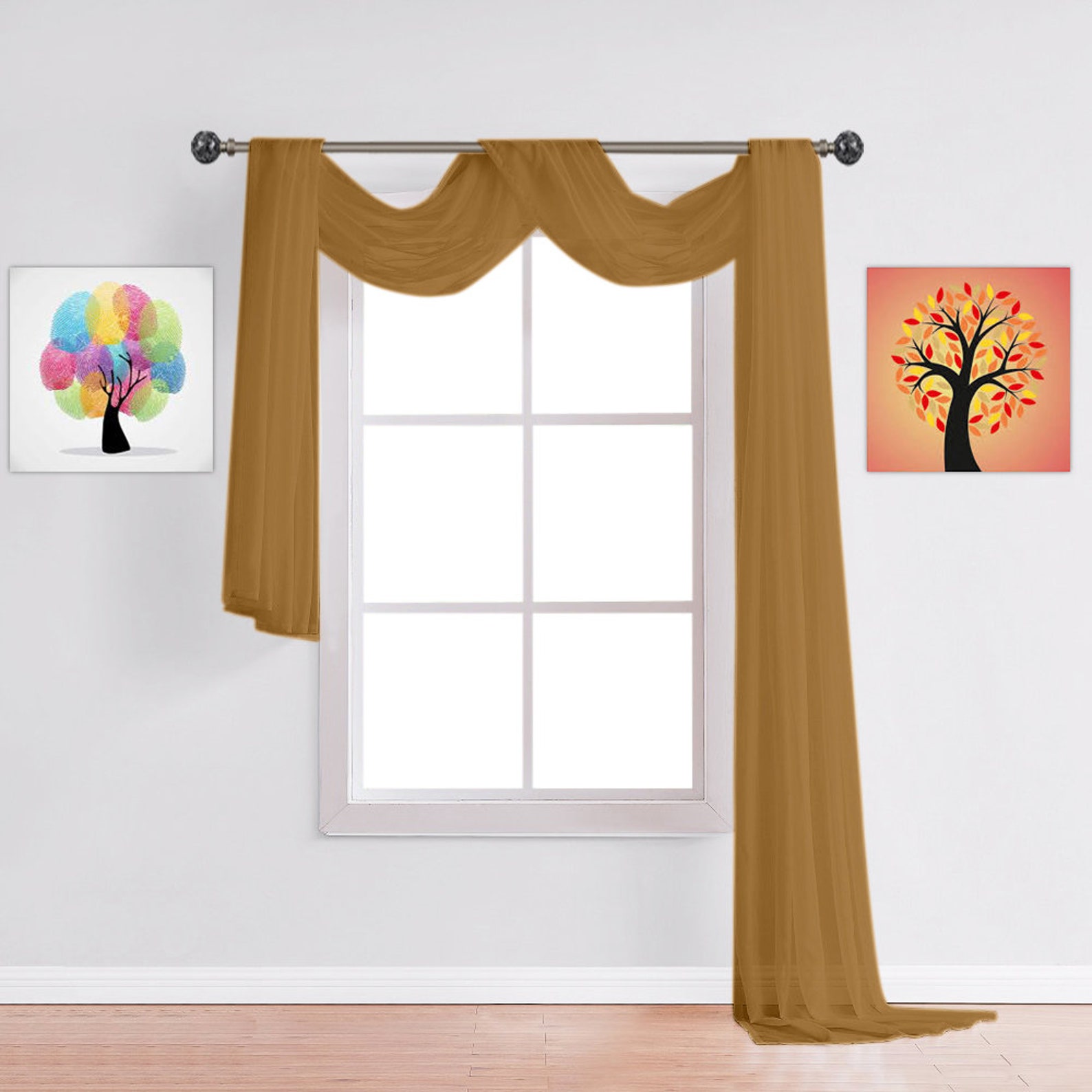 Long Window Scarf in 7 Colors and 5 Sizes. Window Scarves Can - Etsy