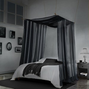 Casa Padrino cama doble de lujo negro / blanco / oro 180 x 200 cm