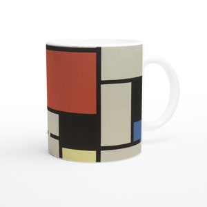 Piet Mondrian: Komposition (1921) 11oz KeramikBecher