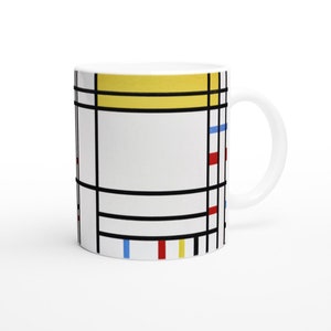 Piet Mondrian: Place de la Concorde (1938) 11oz KeramikBecher. Moderne Kunst Tasse/ Tasse. Ideales Geschenk Kaffee/Tee Tasse.