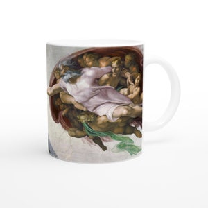 Michelangelo: The Creation of Adam 11oz Ceramic Mug. Fine Art Mug/Cup. Ideal Gift Coffee/Tea Mug