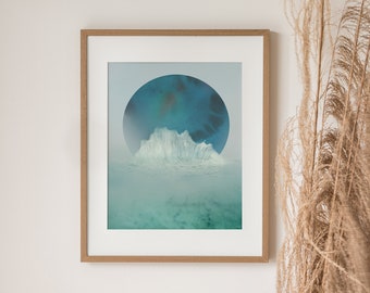 Vertical Wave Print, Coastal Print, Fine Art Print, Wall Art Prints, Abstract Print, Water Print, Coastal Wall Art, Circle Print, Wave Print