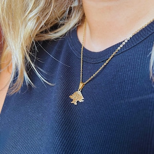The Cedar of Lebanon Necklace Gold Plated 18K UNISEX / Lebanese Charm / Lebanese Gift / Lebanese Jewelry