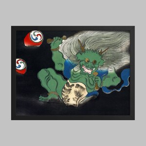 Oni from Momoyogusa Flowers of a Hundred Generations (1909–1910) by Kamisaka Sekka. Japanese Art (Print)