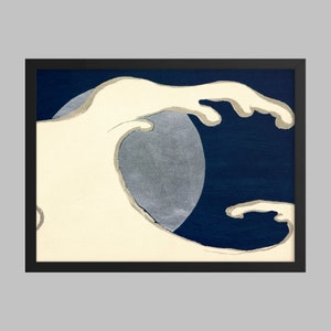 Waves and sun from Momoyogusa - Flowers of a Hundred Generations (1909) by Kamisaka Sekka. Japanese Art (Print)
