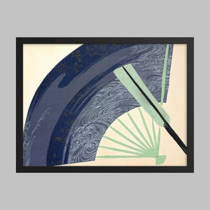 Fan from Momoyogusa - Flowers of a Hundred Generations (1909) by Kamisaka Sekka. Japanese Art (Print)