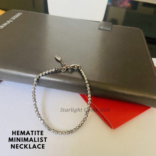 Blissful Pattern 2mm Bead  Bracelet - Silver Faceted Hematite main image 0