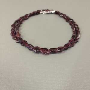 Garnet Necklace Marquise beaded necklace dainty red marquise shape beads January birthstone Necklace gifts for valentine best gift for her